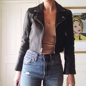 Reformation Black Leather Jacket